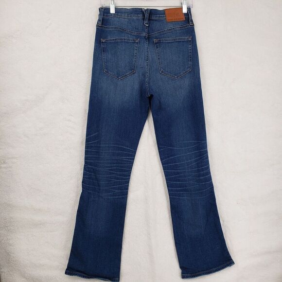 J Crew Point Sur Jeans Womens 27T Blue High Rise Flare Leg Distressed Denim - Picture 4 of 15